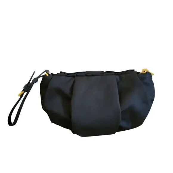 Prada Bow-Detailed Nylon Wristlet Clutch in Black - Picture 2 of 16